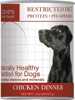 Dave's Pet Food Restricted Diet Protein & Phosphorus Grain-Free Farmyard Blend in Sauce Canned Dog Food, 13.2-oz, case of 12
