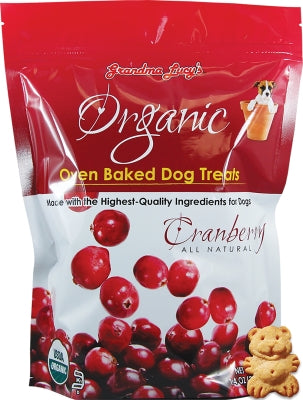 Grandma Lucy's Organic Cranberry Oven Baked Dog Treats, 14-oz bag