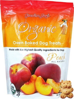 Grandma Lucy's Organic Peach Oven Baked Dog Treats, 14-oz bag