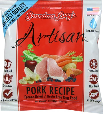 Grandma Lucy's Artisan Grain-Free Pork Recipe Freeze-Dried Dog Food
