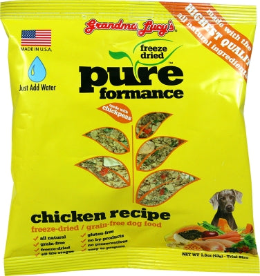 Grandma Lucy's Pureformance Grain-Free Chicken Recipe Freeze-Dried Dog Food