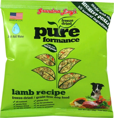 Grandma Lucy's Pureformance Grain-Free Lamb Recipe Freeze-Dried Dog Food
