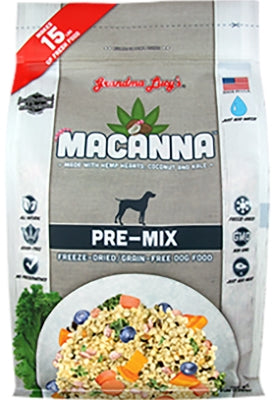 Grandma Lucy's Macanna Grain-Free Pre-Mix Freeze-Dried Dog Food, 3-lb bag