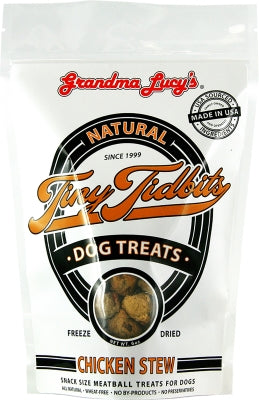 Grandma Lucy's Freeze-Dried Tiny Tidbits Chicken Stew Snack Size Meatball Dog Treats, 6-oz bag