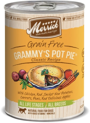 Merrick Classic Grain-Free Grammy's Pot Pie Recipe Canned Dog Food, 13.2-oz, case of 12