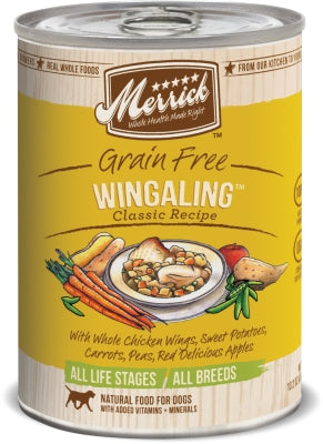 Merrick Classic Grain-Free Wingaling Recipe Canned Dog Food, 13.2-oz, case of 12