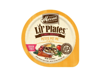 Merrick Lil' Plates Grain-Free Petite Pot Pie in Gravy Dog Food Trays, 3.5-oz, case of 12