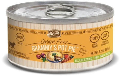Merrick Classic Grain-Free Grammy's Pot Pie Toy & Small Breed Recipe Canned Dog Food, 3.2-oz, case of 24