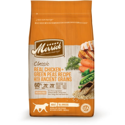 Merrick Classic Real Chicken + Green Peas Recipe with Ancient Grains Adult Dry Dog Food