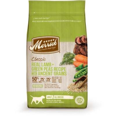 Merrick Classic Real Lamb + Green Peas Recipe with Ancient Grains Adult Dry Dog Food