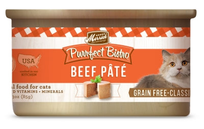 Merrick Purrfect Bistro Grain-Free Beef Pate Canned Cat Food