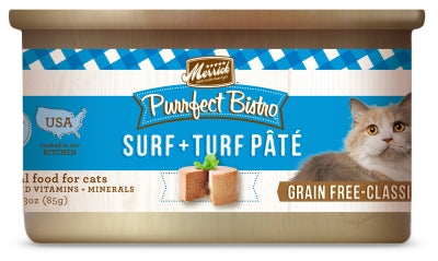 Merrick Purrfect Bistro Grain-Free Surf + Turf Pate Canned Cat Food