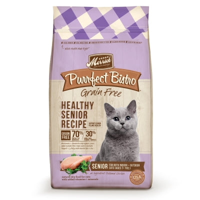 Merrick Purrfect Bistro Grain-Free Healthy Senior Recipe Dry Cat Food, 7-lb bag