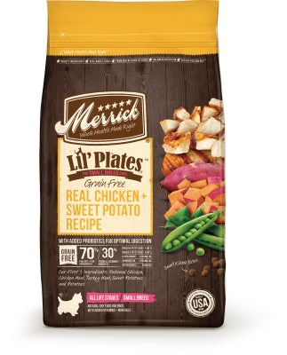 Merrick Lil' Plates Grain-Free Real Chicken + Sweet Potato Recipe Small Breed Dry Dog Food