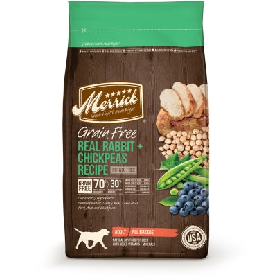 Merrick Grain-Free Real Rabbit + Chickpeas Recipe Dry Dog Food