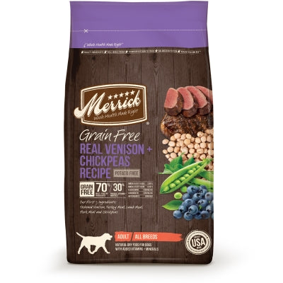 Merrick Grain-Free Real Venison + Chickpeas Recipe Dry Dog Food
