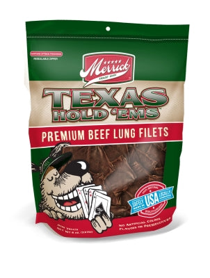 Merrick Texas Hold'ems Premium Beef Lung Filets Dog Treats, 8-oz bag