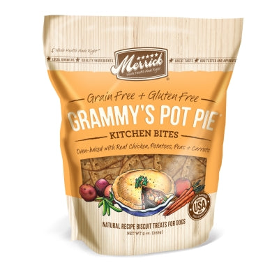 Merrick Kitchen Bites Grammy's Pot Pie Grain-Free Biscuits Dog Treats, 9-oz bag