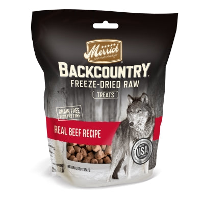Merrick Backcountry Grain-Free Freeze-Dried Raw Beef Recipe Dog Treats, 3.25-oz bag