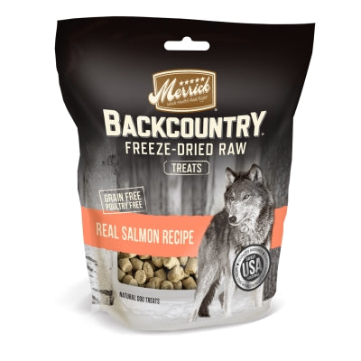 Merrick BackCountry Grain-Free Freeze-Dried Raw Salmon Recipe Dog Treats, 3.25-oz bag