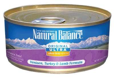 Natural Balance Original Ultra Whole Body Health Venison, Turkey & Lamb Formula Canned Cat Food, 6-oz, case of 24