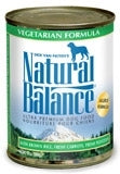 Natural Balance Vegetarian Formula Canned Dog Food, 13-oz, case of 12