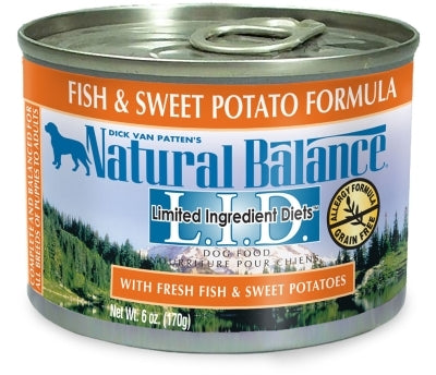 Natural Balance L.I.D. Limited Ingredient Diets with Sweet Potatoes & Fish Formula Grain-Free Canned Dog Food