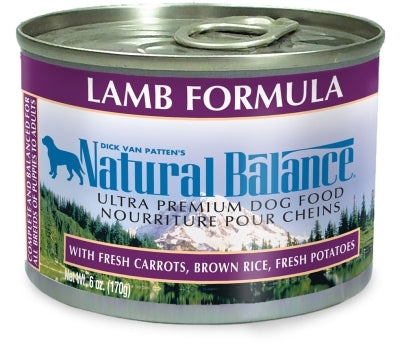Natural Balance Ultra Premium Lamb Formula Canned Dog Food