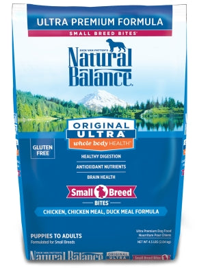 Natural Balance Original Ultra Whole Body Health Chicken, Chicken Meal & Duck Meal Formula Small Breed Bites Dry Dog Food