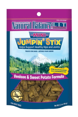 Natural Balance L.I.T. Limited Ingredient Treats Mini Jumpin' Stix Venison & Sweet Potato Formula Grain-Free Dog Treats, 3.5-oz bag