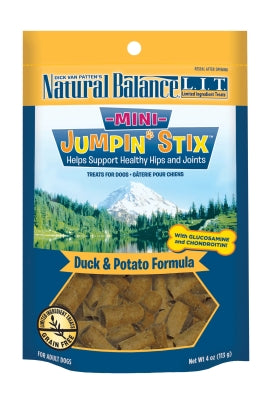 Natural Balance L.I.T. Limited Ingredient Treats Mini Jumpin' Stix Duck & Potato Formula Grain-Free Dog Treats, 4-oz bag