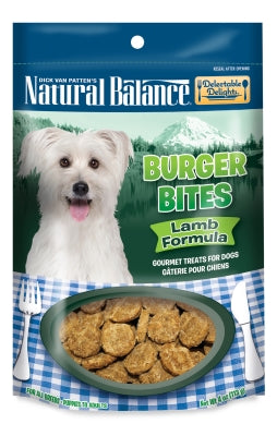 Natural Balance Delectable Delights Burger Bites Lamb Formula Dog Treats, 4-oz bag