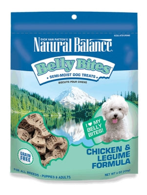 Natural Balance Belly Bites Chicken & Legume Formula Grain-Free Dog Treats, 6-oz bag