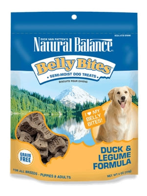 Natural Balance Belly Bites Duck & Legume Formula Grain-Free Dog Treats, 6-oz bag