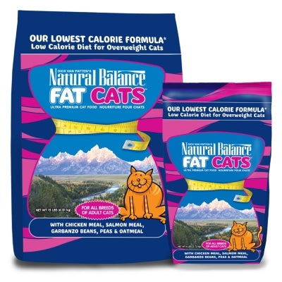 Natural Balance Fat Cats with Chicken Meal, Salmon Meal, Garbanzo Beans, Peas & Oatmeal Dry Cat Food
