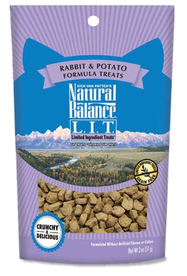 Natural Balance L.I.T. Limited Ingredient Treats Rabbit & Potato Formula Grain-Free Cat Treats, 2-oz bag