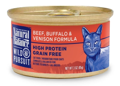 Natural Balance Wild Pursuit Beef, Buffalo & Venison Formula Grain-Free Canned Cat Food