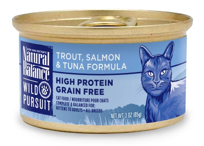 Natural Balance Wild Pursuit Trout, Salmon & Tuna Formula Grain-Free Canned Cat Food