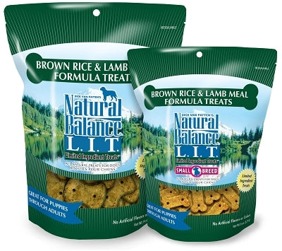 Natural Balance L.I.T. Limited Ingredient Treats Brown Rice & Lamb Meal Formula Dog Treats