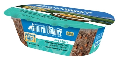 Natural Balance Delectable Delights Life's a Beach Pate Wet Cat Food, 2.5-oz tubs, case of 12