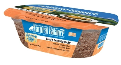 Natural Balance Delectable Delights Land 'n Sea Cats-serole Pate Wet Cat Food, 2.5-oz tubs, case of 12