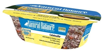 Natural Balance Delectable Delights Grain-Free Catatouille Stew Formula Wet Cat Food, 2.5-oz tubs, case of 12