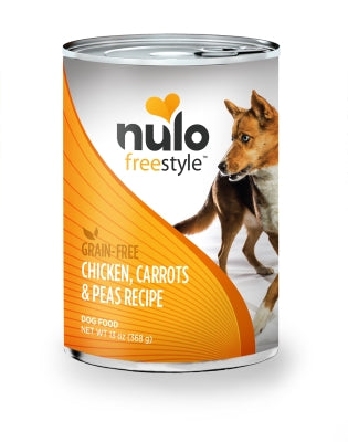 Nulo Freestyle Grain-Free Chicken, Carrots & Peas Recipe Canned Dog & Puppy Food, 13-oz, case of 12