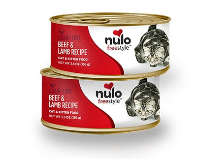 Nulo Freestyle Grain-Free Beef & Lamb Recipe Canned Cat & Kitten Food, 5.5-oz, case of 24