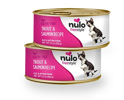 Nulo Freestyle Grain-Free Trout & Salmon Recipe Canned Cat & Kitten Food, 5.5-oz, case of 24