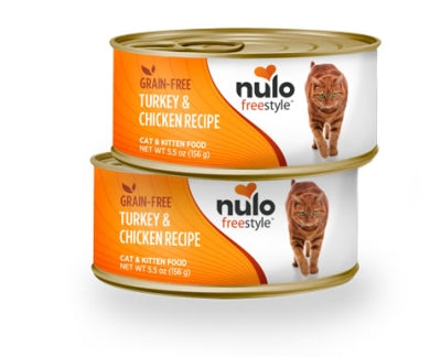 Nulo Freestyle Grain-Free Turkey & Chicken Recipe Canned Cat & Kitten Food, 5.5-oz, case of 24