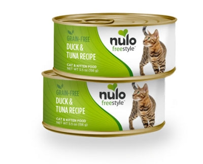 Nulo Freestyle Grain-Free Duck & Tuna Recipe Canned Cat & Kitten Food, 5.5-oz, case of 24