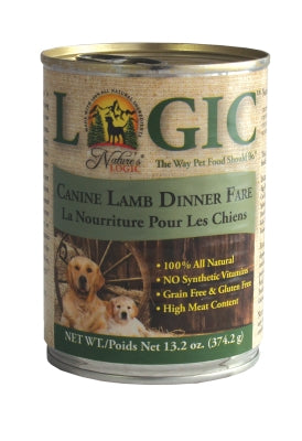 Nature's Logic Canine Lamb Dinner Fare Canned Dog Food, 13.2-oz, case of 12