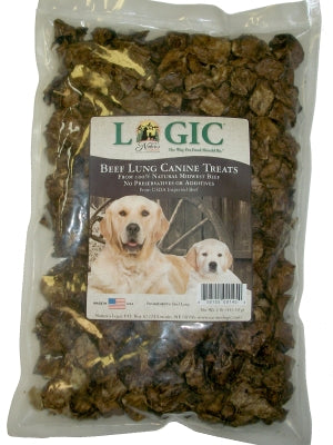 Nature's Logic Canine Beef Lung Dog Treat, 1-lb bag