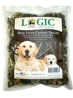 Nature's Logic Canine Beef Liver Dog Treat, 1-lb bag